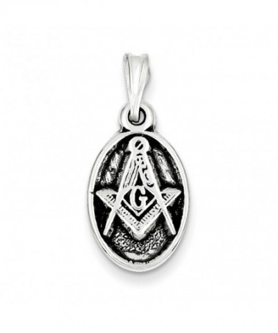 Sterling Silver Antiqued Masonic Charm