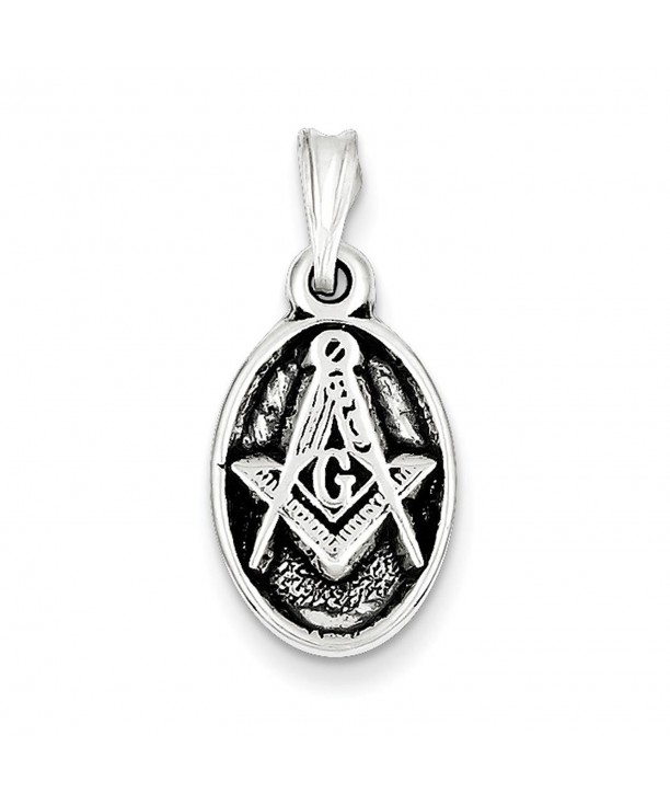 Sterling Silver Antiqued Masonic Charm