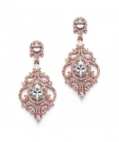 Mariell Victorian Zirconia Chandelier Earrings