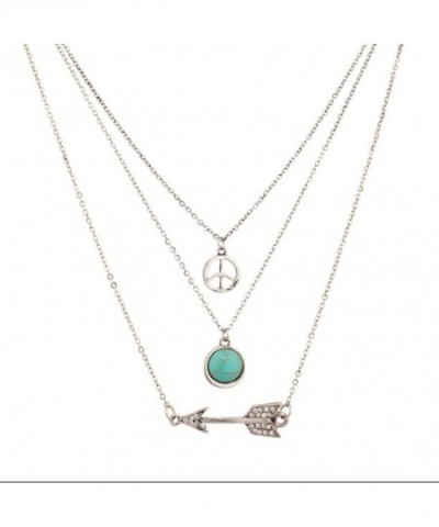 Lux Accessories Synthetic Turquoise Necklace
