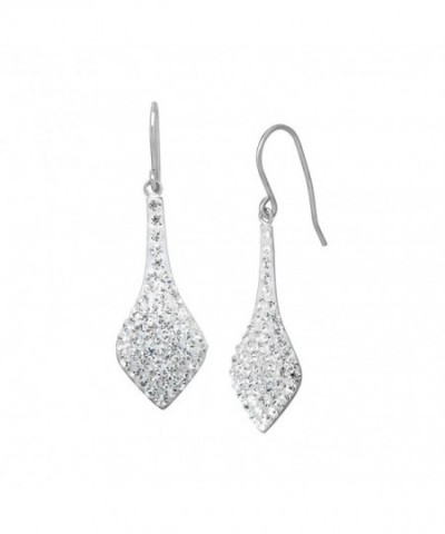 Crystal Drop Earrings Sterling Silver