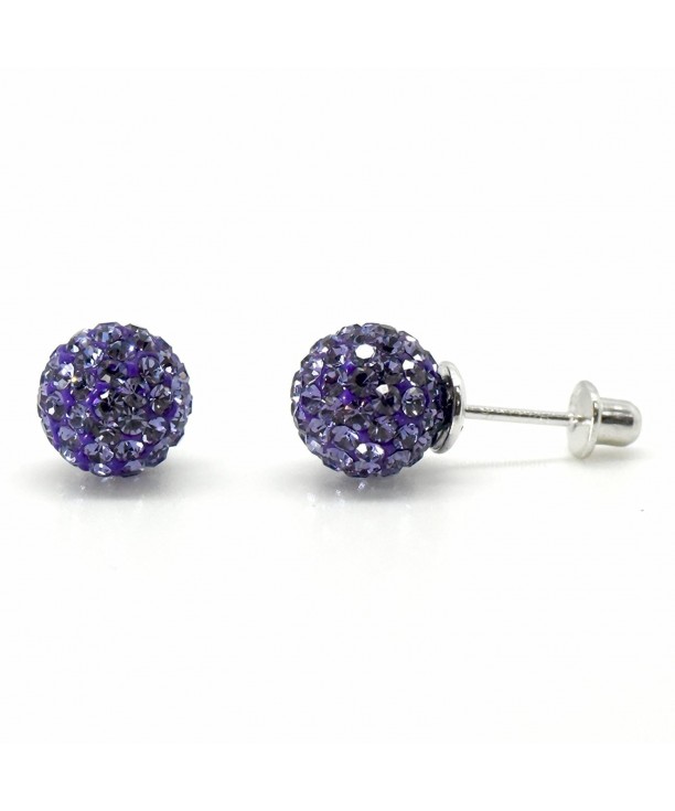 Sterling Simulated February Birthstone Earrings