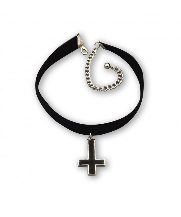 Velvet Choker Inverted Pendant Adjustable