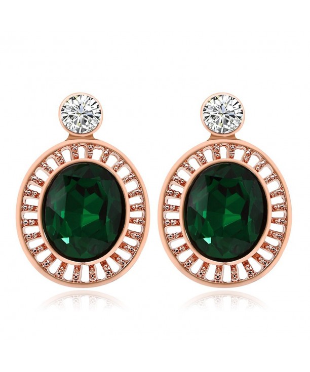 Kemstone Green Zirconia Crystal Earrings