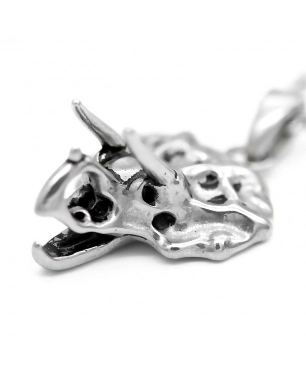 CONTROSE Dinosaur Necklace Triceratops Stainless