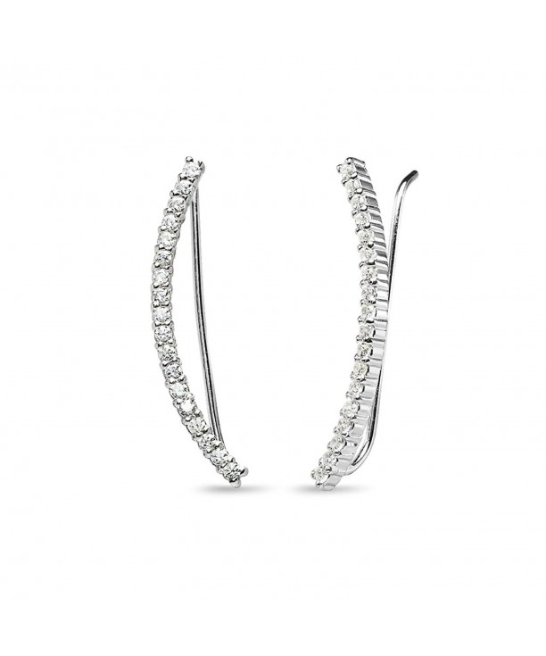 Sterling Crawler Earrings Swarovski Zirconia