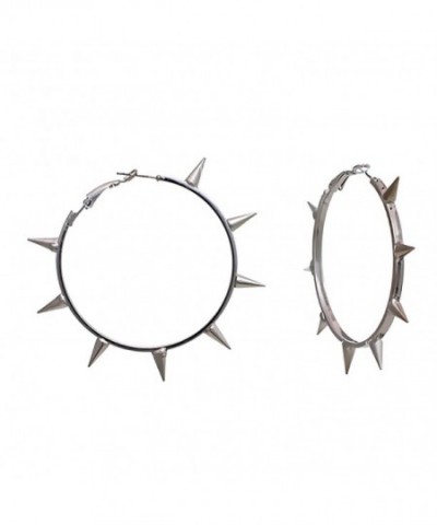 PammyJ 16315 Silvertone Spike Earrings