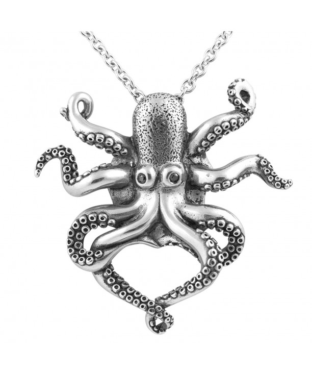 Controse Silver Toned Stainless Octopus Necklace