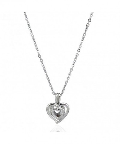 Heart Locket Necklace Pearls Stones