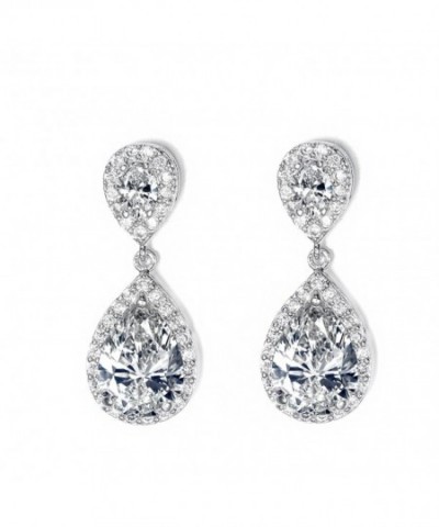 UMODE Teardrop Zirconia Dangle Earrings