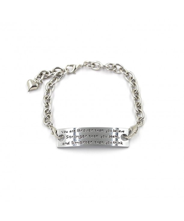 Braver Believe Embossed Inspirational Bracelet