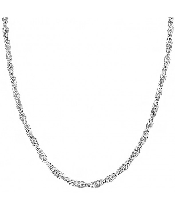 Sterling Silver 2 75mm Singapore Chain