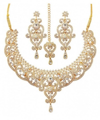 Touchstone bollywood rhinestones jewelry necklace