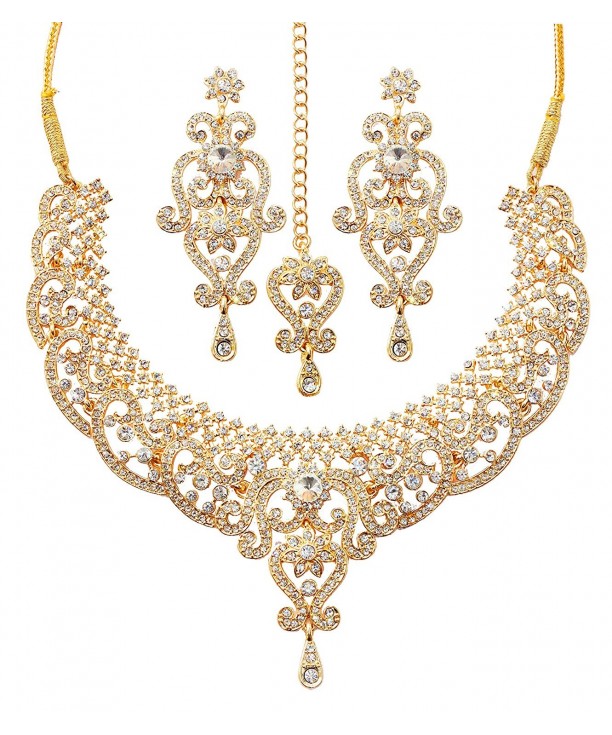 Touchstone bollywood rhinestones jewelry necklace