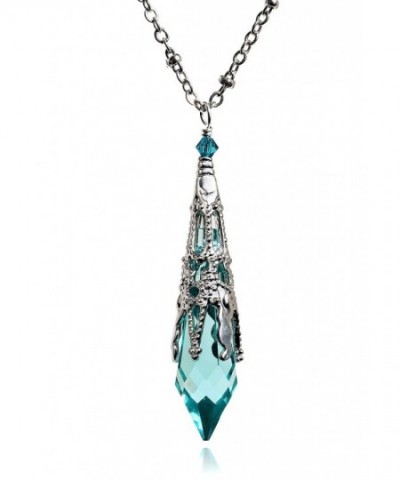 Inspired Silvertone Filigree Victorian Necklace