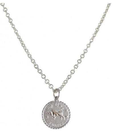 Zodiac Horoscope Silver Pendant Necklace