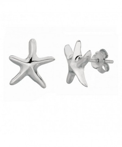 Sterling Silver Starfish Earrings Small
