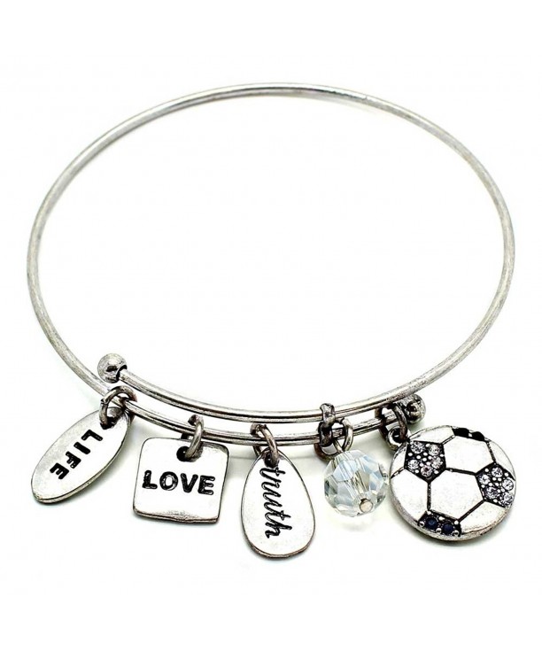 KIS Jewelry Symbology Soccer Bangle Bracelet