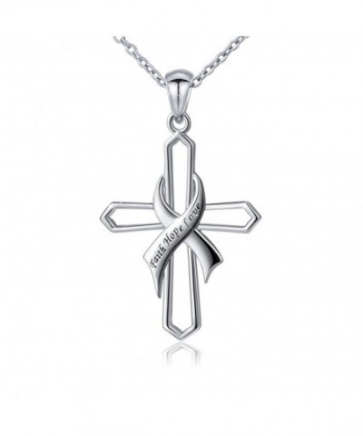 Sterling Silver Sideway Pendant Necklace