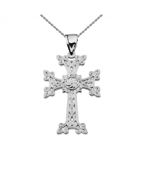 Sterling Eternity Khachkar Armenian Necklace