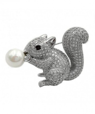 Dreamlandsales Mother Squirrel Brooches Silver