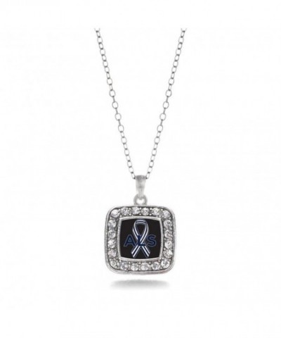 Awareness Classic Silver Crystal Necklace