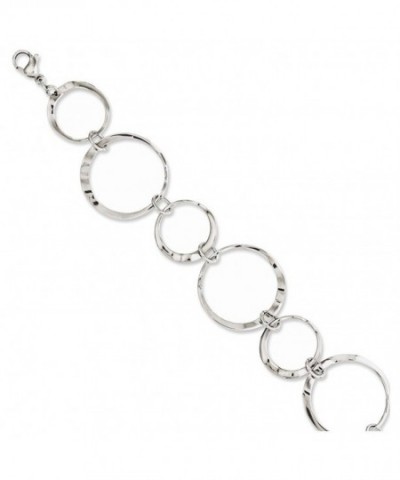 Stainless Polished Circles Bracelet Length