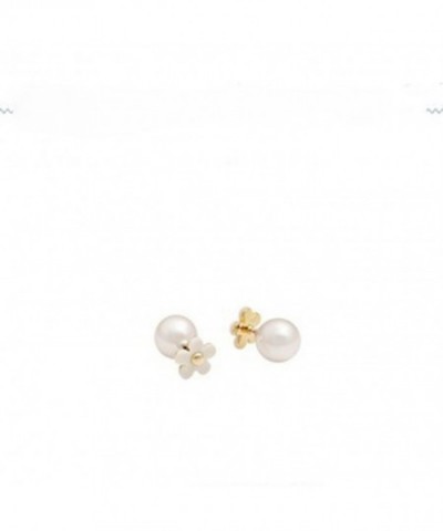 Double Sided Pearl Flower Earrings