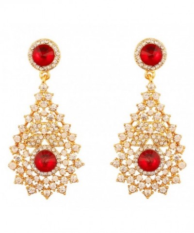 Touchstone Bollywood Rhinestone designer earrings