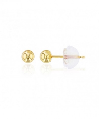 Yellow Gold Ball Stud Earring