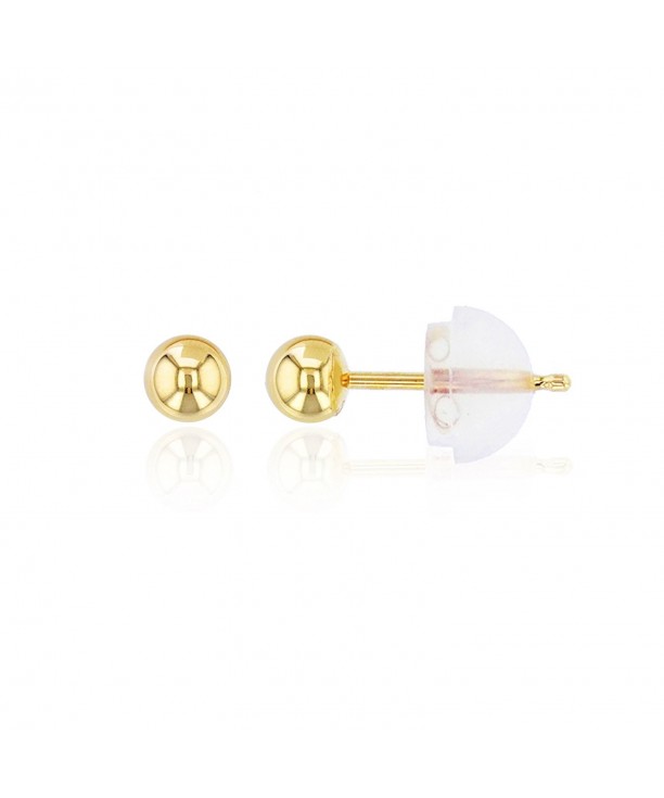 Yellow Gold Ball Stud Earring