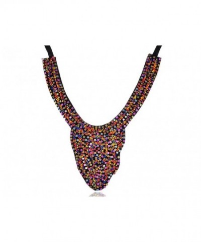 Alilang Colorful Metallic Statement Necklace