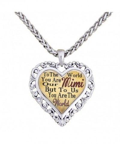 World Silver Necklace Jewelry Grandmother