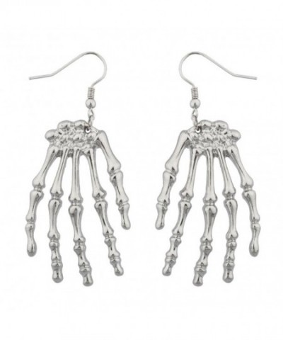 Lux Accessories Skeleton Halloween Earrings