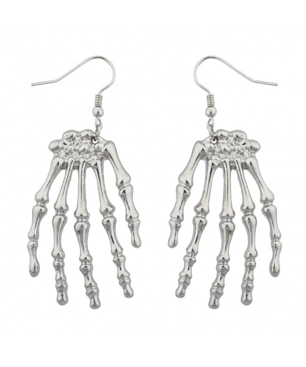 Lux Accessories Skeleton Halloween Earrings