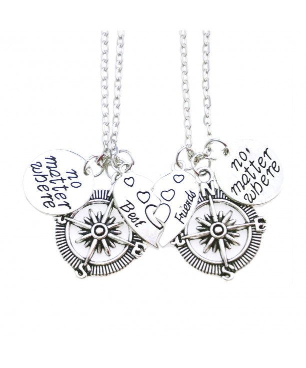 ALoveSoul Friends Necklaces Compass Friendship