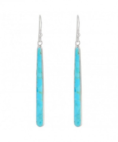 Turquoise Earrings Sterling Silver Genuine