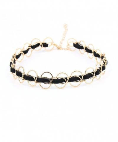 CHOKER LAND Gold Leather Choker