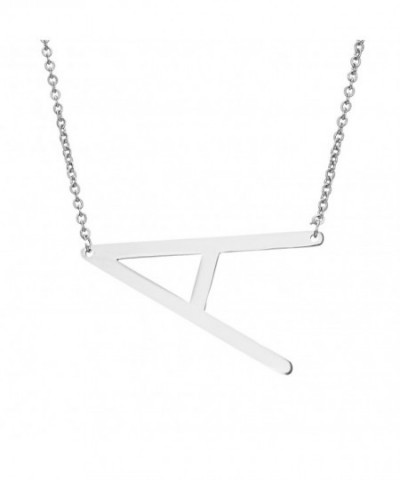 Rinhoo Stainless Initial Alphabet Necklace