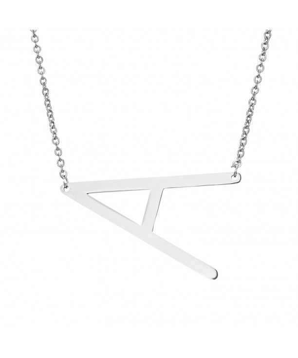 Rinhoo Stainless Initial Alphabet Necklace