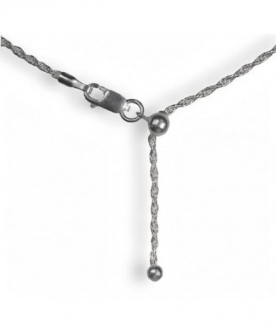 Sterling Silver Adjustable Chain 1 2mm