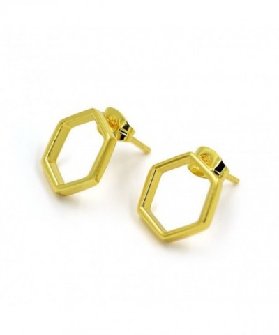 Honey Cube Minimalist Earrings Plated