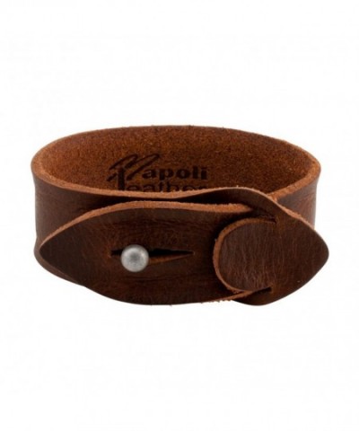 Distressed Napoli Leather Closure Bracelet