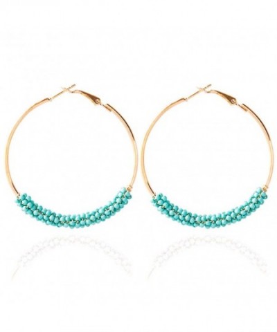 Earrings Plated Beaded Bohemian Turquoise