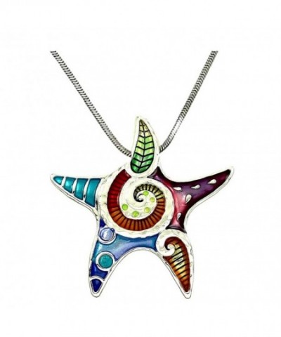 DianaL Boutique Colorful Enameled Starfish