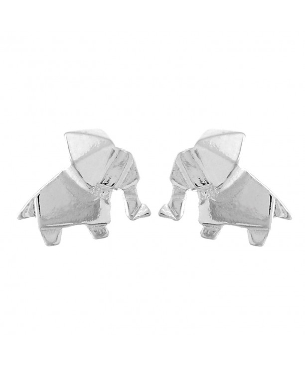Boma Sterling Origami Elephant Earrings