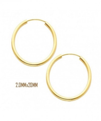 Yellow Diameter Endless Earrings Thickness