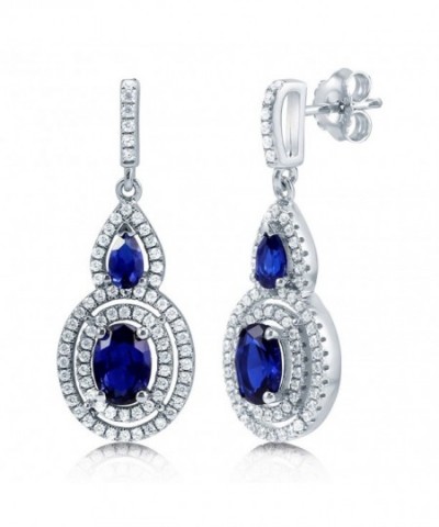 BERRICLE Rhodium Sterling Zirconia Earrings