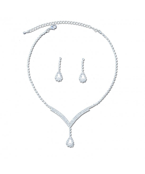 UDORA Rhinestone Accessories Necklace Earrings