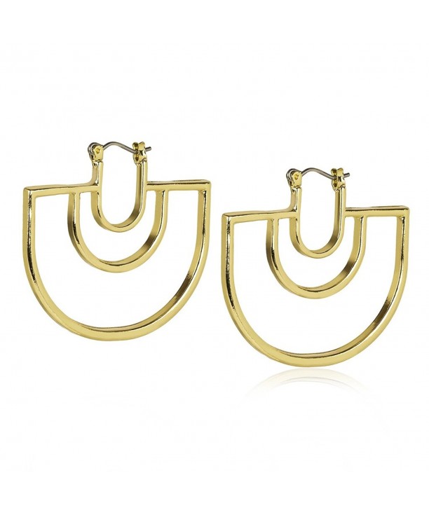 Lux Accessories Goldtone Polished Earrings